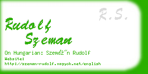 rudolf szeman business card